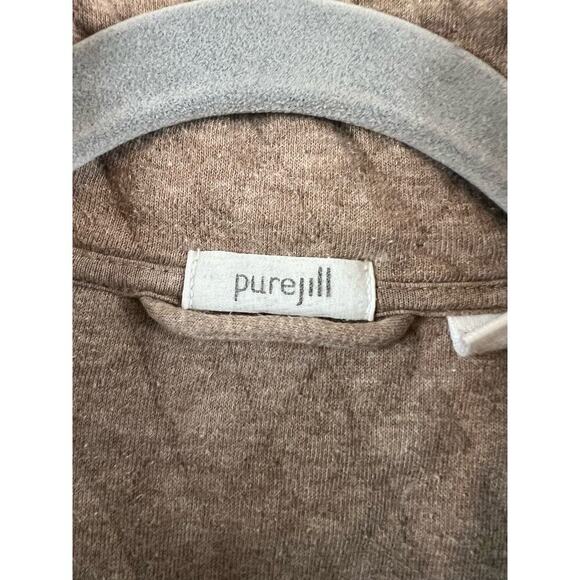 Pure Jill Brown Open Front Jacket w/Pockets Size Small - Picture 6 of 6